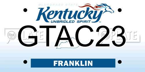 GTAC23 Kentucky License Plate