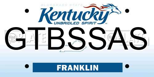 GTBSSAS Kentucky License Plate