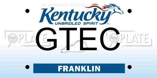 GTEC Kentucky License Plate