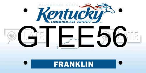 GTEE56 Kentucky License Plate