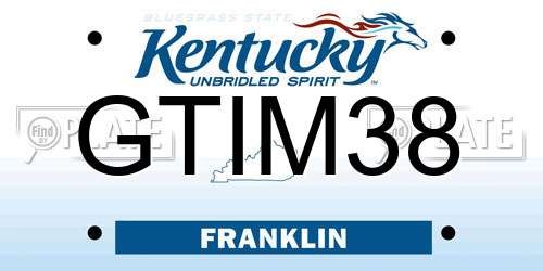GTIM38 Kentucky License Plate