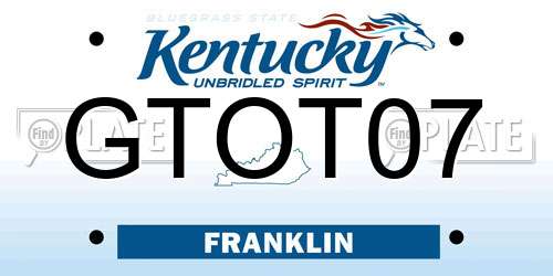 GTOT07 Kentucky License Plate