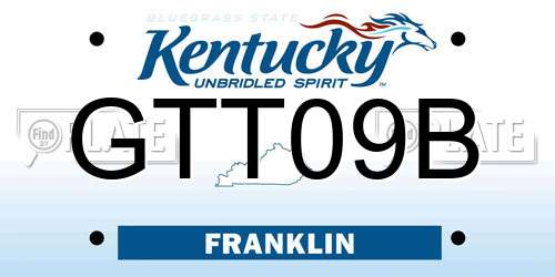 GTT09B Kentucky License Plate