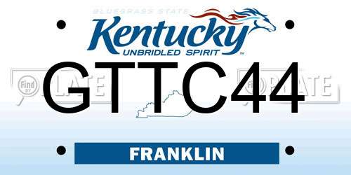 GTTC44 Kentucky License Plate