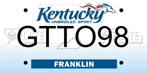 GTTO98 Kentucky License Plate