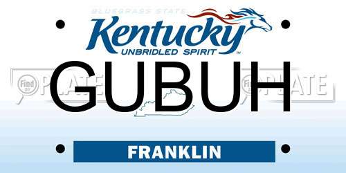 GUBUH Kentucky License Plate
