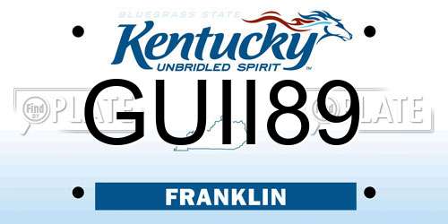 GUII89 Kentucky License Plate