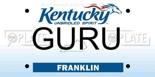 GURU Kentucky License Plate