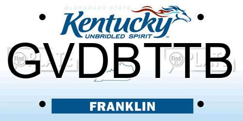 GVDBTTB Kentucky License Plate