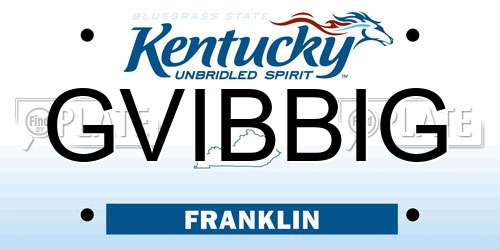 GVIBBIG Kentucky License Plate
