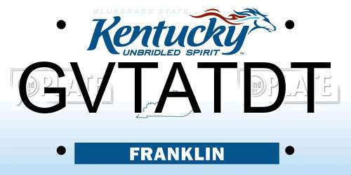 GVTATDT Kentucky License Plate