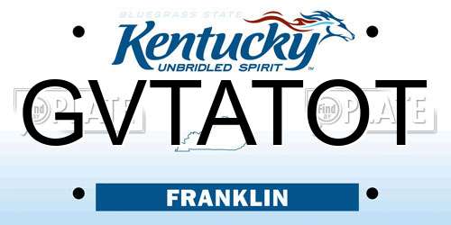 GVTATOT Kentucky License Plate