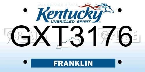 GXT3176 Kentucky License Plate