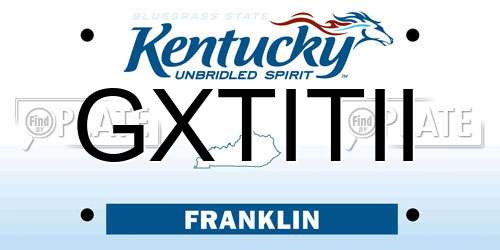 GXTITII Kentucky License Plate