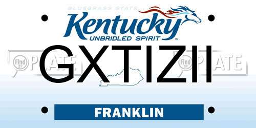 GXTIZII Kentucky License Plate