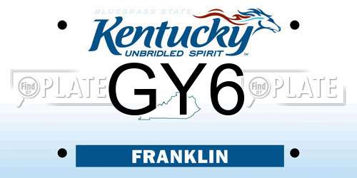 GY6 Kentucky License Plate