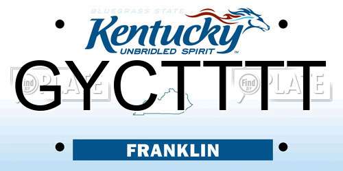 GYCTTTT Kentucky License Plate