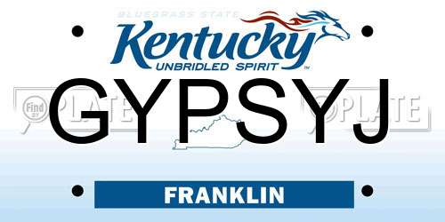 GYPSYJ Kentucky License Plate