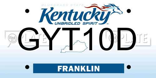 GYT10D Kentucky License Plate