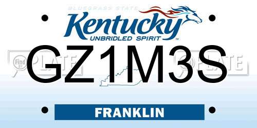 GZ1M3S Kentucky License Plate