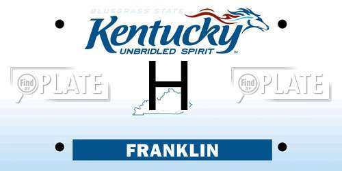 H Kentucky License Plate