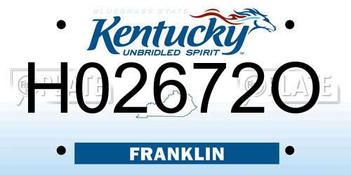 H02672O Kentucky License Plate