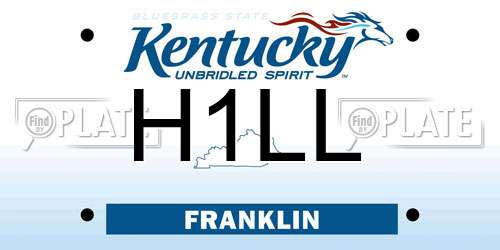 H1LL Kentucky License Plate
