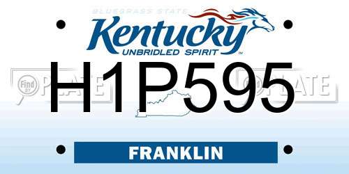 H1P595 Kentucky License Plate