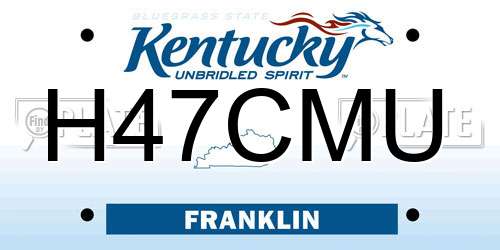 H47CMU Kentucky License Plate