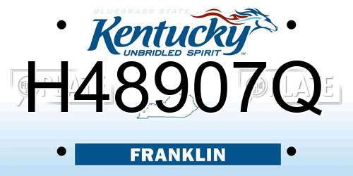 H48907Q Kentucky License Plate