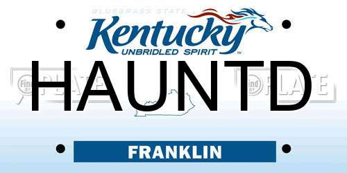 HAUNTD Kentucky License Plate