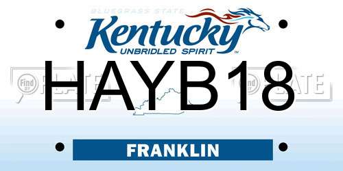 HAYB18 Kentucky License Plate