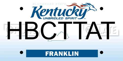HBCTTAT Kentucky License Plate