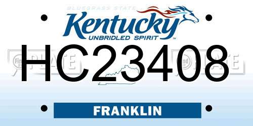 HC23408 Kentucky License Plate