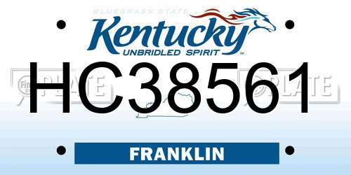 HC38561 Kentucky License Plate