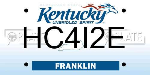 HC4I2E Kentucky License Plate