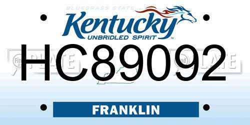 HC89092 Kentucky License Plate
