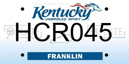 HCR045 Kentucky License Plate