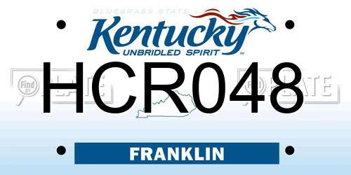 HCR048 Kentucky License Plate