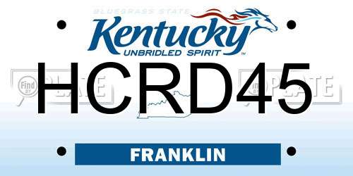 HCRD45 Kentucky License Plate
