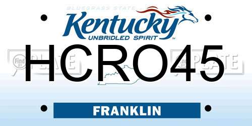 HCRO45 Kentucky License Plate