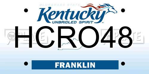 HCRO48 Kentucky License Plate