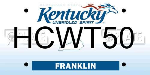 HCWT50 Kentucky License Plate