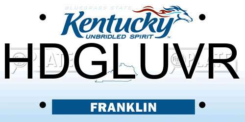 HDGLUVR Kentucky License Plate