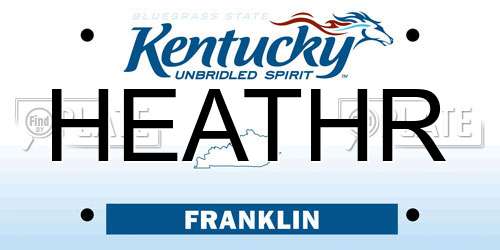 HEATHR Kentucky License Plate