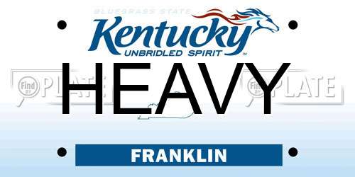 HEAVY Kentucky License Plate