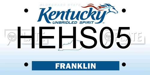 HEHS05 Kentucky License Plate