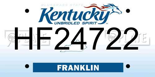 HF24722 Kentucky License Plate