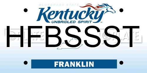 HFBSSST Kentucky License Plate