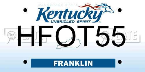 HFOT55 Kentucky License Plate